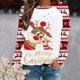 thumbnail image 1 of Pntutb - Sudadera con estampado navideño de manga larga para mujer, informal, a la moda, blusa Pntutb Pntutb-8948, 1 of 5