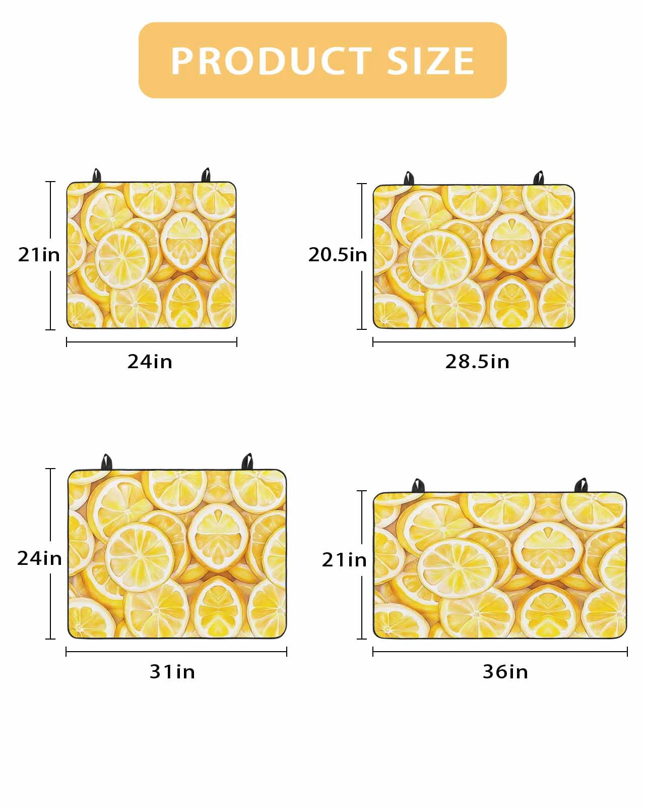 nqOlkjepod Large Induction Cooktop Protector Mat 24"x21", Lemon Stove Top Covers for Electric Stove, Summer Watercolor Yellow Fruits Decorative Stove Burner Cover Mats, Glass Top Stove Cover