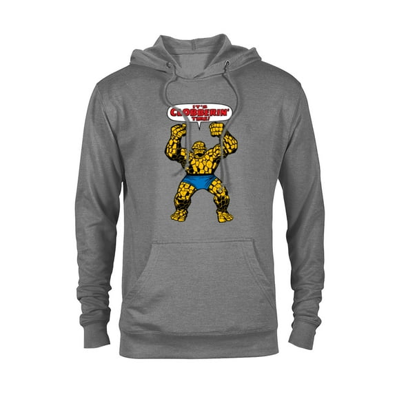 Marvel Fantastic Four The Thing Clobberin' Time - Pullover Hoodie for Adults - Customized-Graphite Heather
