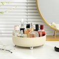 thumbnail image 4 of Bandeja organizadora de maquillaje y perfume Anyoifax, giratoria 360°, color beige, 4 of 6
