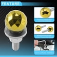 thumbnail image 3 of Tornillos de matrícula universales para motocicletas M6 de Unique Bargains, 3.94 cm, kit de tornillos de matrícula antirrobo de aleación de aluminio, tono dorado, 4 piezas, 3 of 6