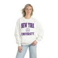 thumbnail image 3 of Women's Gameday Couture White NYU Violets Premium Fleece Drop Shoulder Oversized Pullover Sweatshirt, 3 of 4