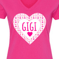 thumbnail image 4 of Inktastic Gigi Pink Valentine Hearts Women's V-Neck T-Shirt, 4 of 5