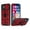 Red, variant on For iPhone 12 Pro Max 6.7 ELITE Camera Push Magnetic Ring Stand Hybrid Case Cover - Black