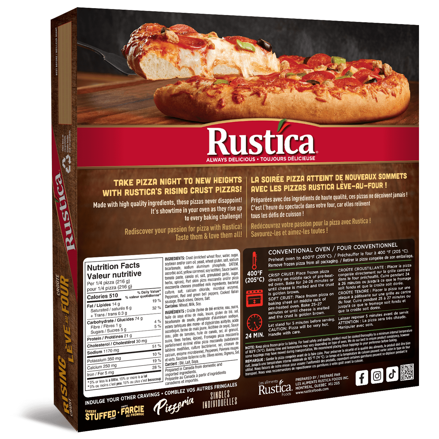 RST RC DELUX, RUSTICA RISING CRUST DELUXE PIZZA