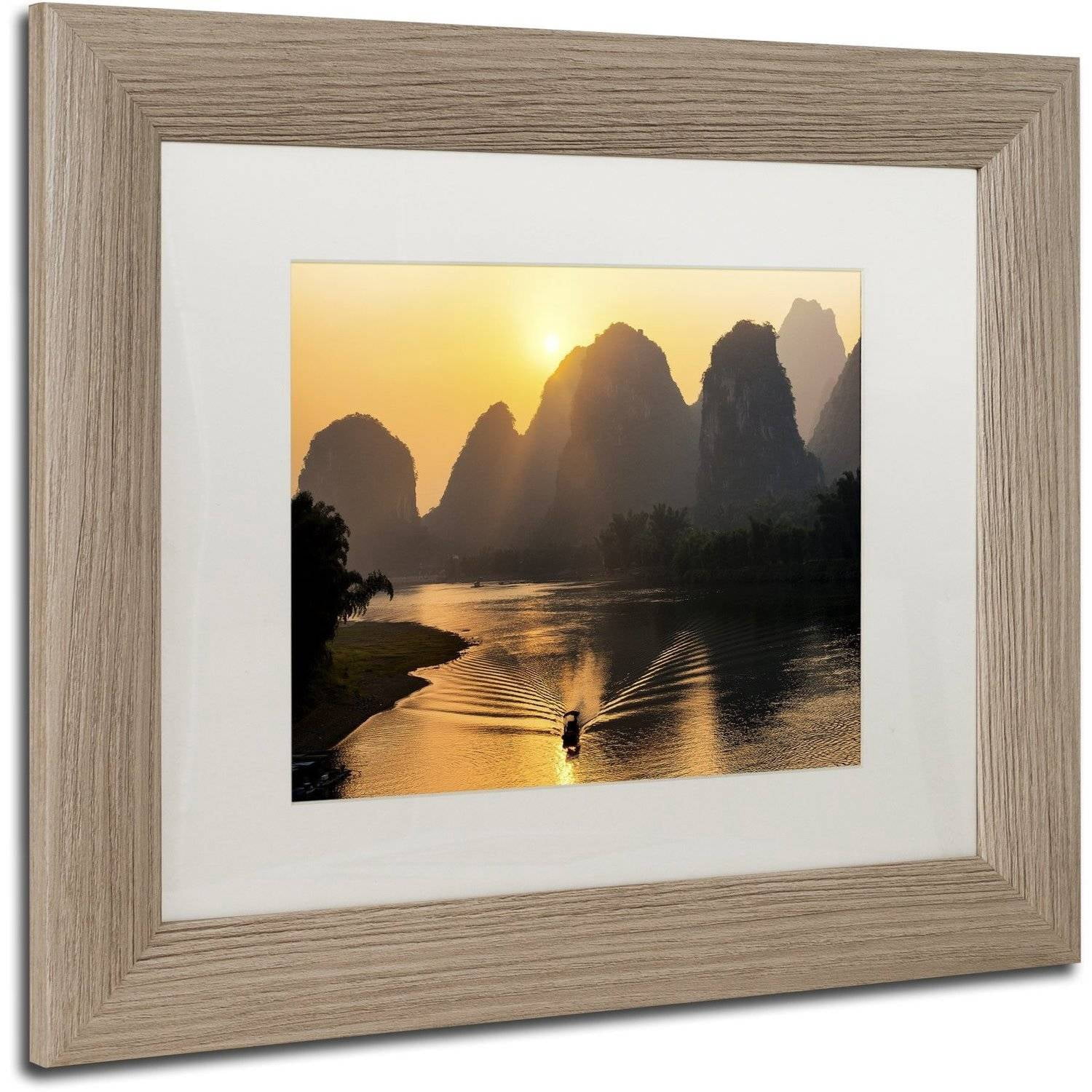 Trademark Fine Art "Evening View" Canvas Art by Philippe Hugonnard, White Matte, Birch Frame
