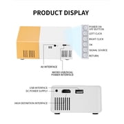Mini Projector with Remote Controls,1080P HD Portable Mini Private Home Theater Projector, Outdoor Indoor LED Movie Projector, Suitable for Party Traveling Camping