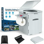 Wadeo Portable Folding Toilet Paper with Phone Shelf