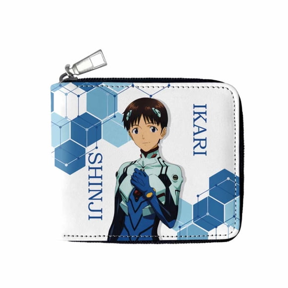 Billetera Ikaris Shinji con personajes de anime, delgada y plegable