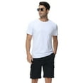thumbnail image 4 of Satankud Mens Casual Cargo Shorts Classic Drawstring Stretch Hiking Beach Shorts Twill Chino Short with 6 Pockets Black Size 34, 4 of 8