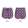 thumbnail image 5 of Lsque Skull Flower Printed Women's Running Shorts with Liner Pockets,Elastic Quick Dry Workout Athletic Gym Yoga Shorts,Womens High Waist Shorts-, 5 of 9