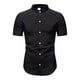 thumbnail image 3 of Camisa Cuello Mao Manga Corta Hombre Vestir Caballero, 3 of 8