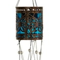 thumbnail image 2 of Illuminated Butterfly Solar Powered 34" Wind Chime in Copper and Blue, 2 of 6