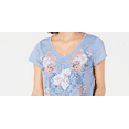 thumbnail image 2 of Style & Co Women's Graphic Print Top Blue Size PP, 2 of 3