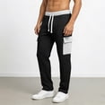thumbnail image 6 of Relaxed Fit Drawstring Cargo Pants for Men Waffle Knit Textured Trousers Side Pockets Breathable Bottoms Casual Lounge Home-wear, 6 of 7