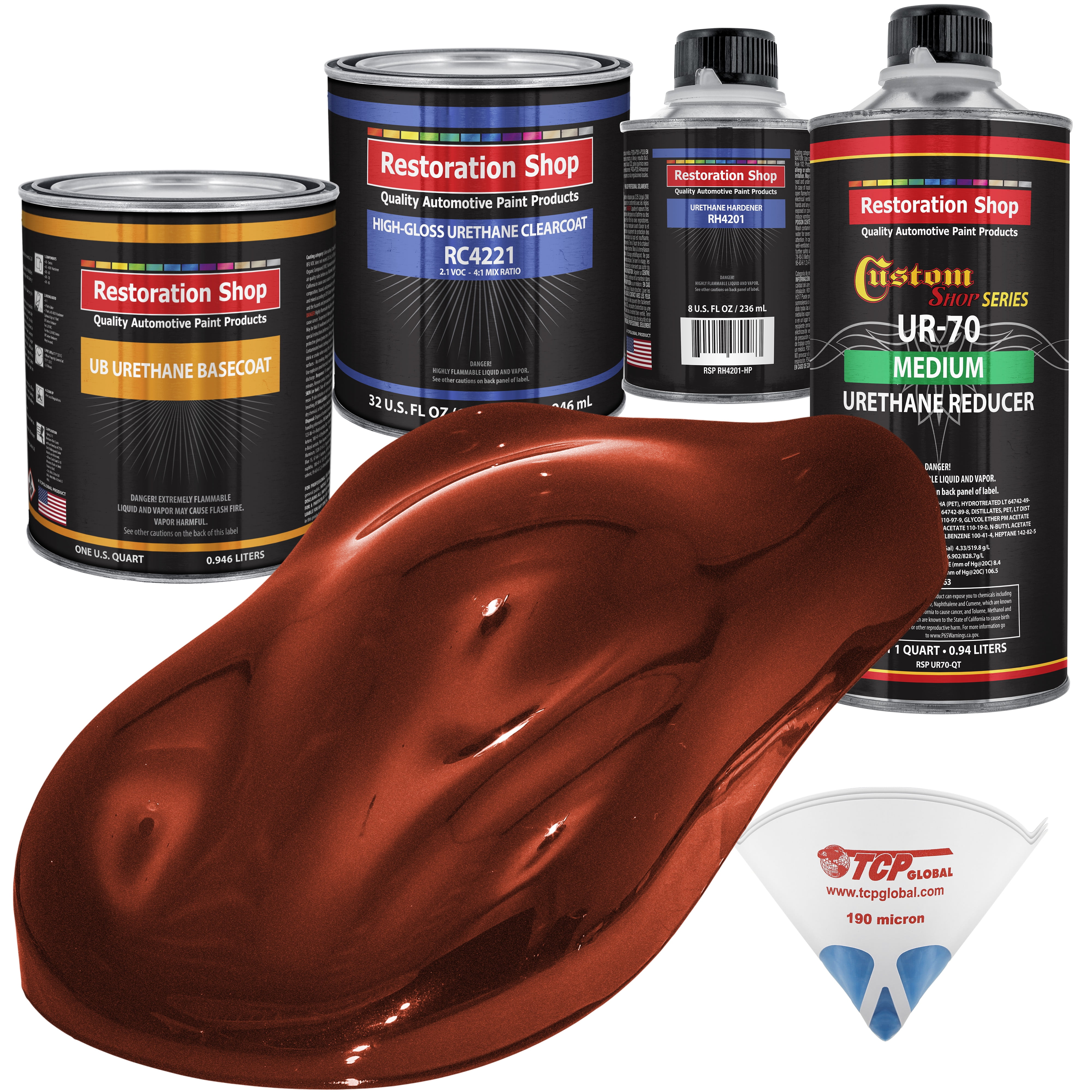 Firethorn Red Pearl Quart URETHANE BASECOAT CLEARCOAT Car Auto Body