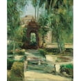 thumbnail image 2 of Castrillo, Jose Luis 26x31 Gold Ornate Wood Framed with Double Matting Museum Art Print Titled - Fuentes y Jardines, 2 of 4