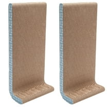 FurHaven Pet Products Wall-Mounted Corrugated Cat Scratcher with Catnip - Seaglass Print, Wide Size (2PK)