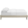 thumbnail image 5 of Modway Loryn Full Polyester Fabric Bed Frame with Round Splayed Legs in Beige, 5 of 6