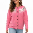 thumbnail image 5 of JUUNthy Cardigan Sweater for Womens, Round Neck Long Sleeve Button Front Vintage Warm Fashion Knit Outerwear Green S, 5 of 13