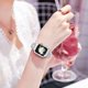 thumbnail image 3 of Correa de diamantes con purpurina y estuche para Apple Watch de 42 mm, Bling Men Women Crystal Rhinestone Correa de repuesto de metal de acero inoxidable para iWatch Series SE654321 (Plata), 3 of 5