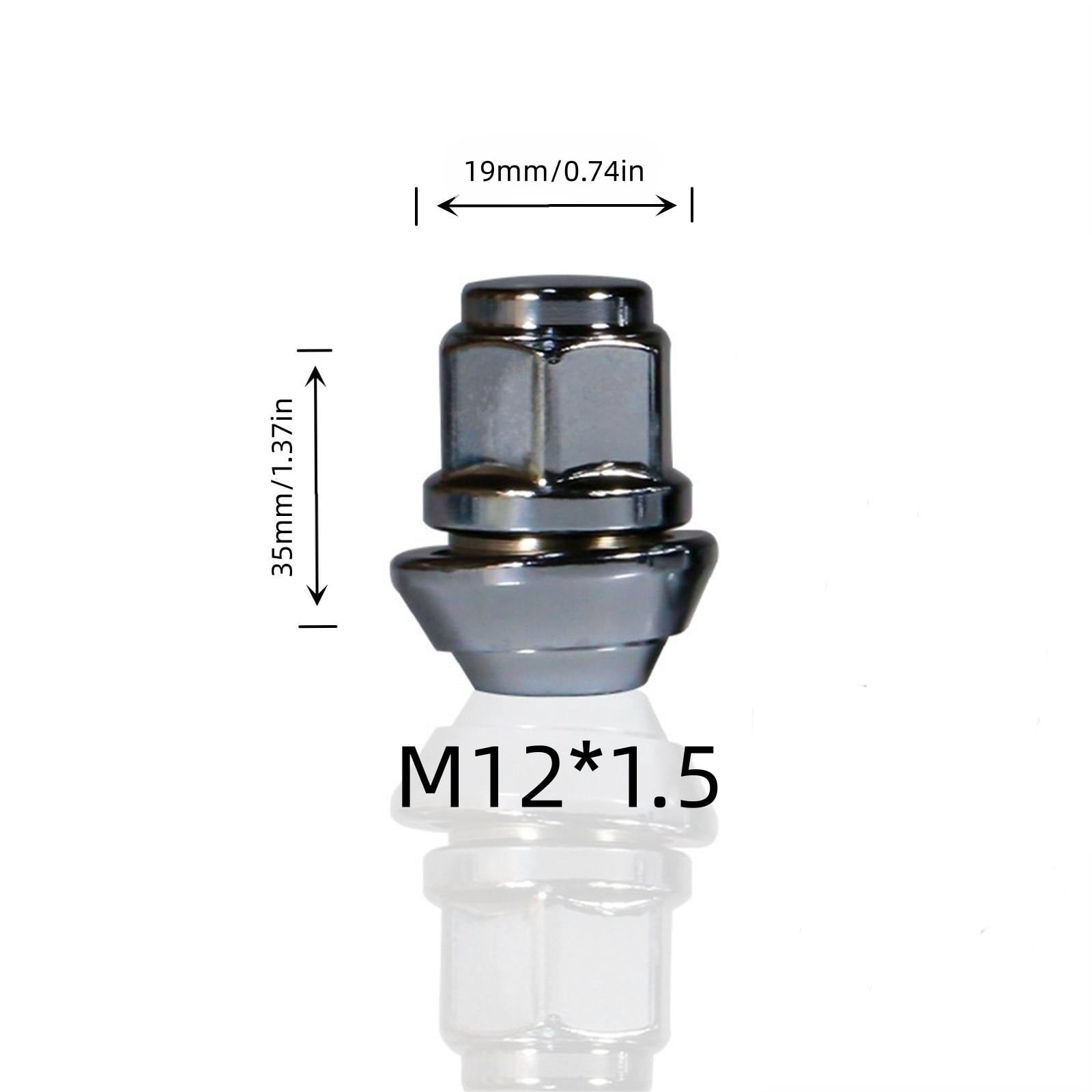 100PCS A Set, M12*1.5mm OEM Style Factory Lug Nuts, Hex Lug Nuts, Fit For Ford, Wheel Nuts, 1.37in 19mm