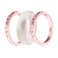 thumbnail image 1 of Alianzas de boda de silicona para mujer, 3 paquetes: alianzas de boda de caucho de silicona apilables para mujer con diseño innovador de colección con superposición de piedra natal, 3, 1 of 5