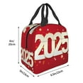 thumbnail image 3 of Honeii Happy New 2025 Year Print Lunch Bag Women, Lunch Box Lunch Bag for Women Adult Men, Small Leakproof Cute Lunch Tote Large Capacity Reusable, 3 of 8