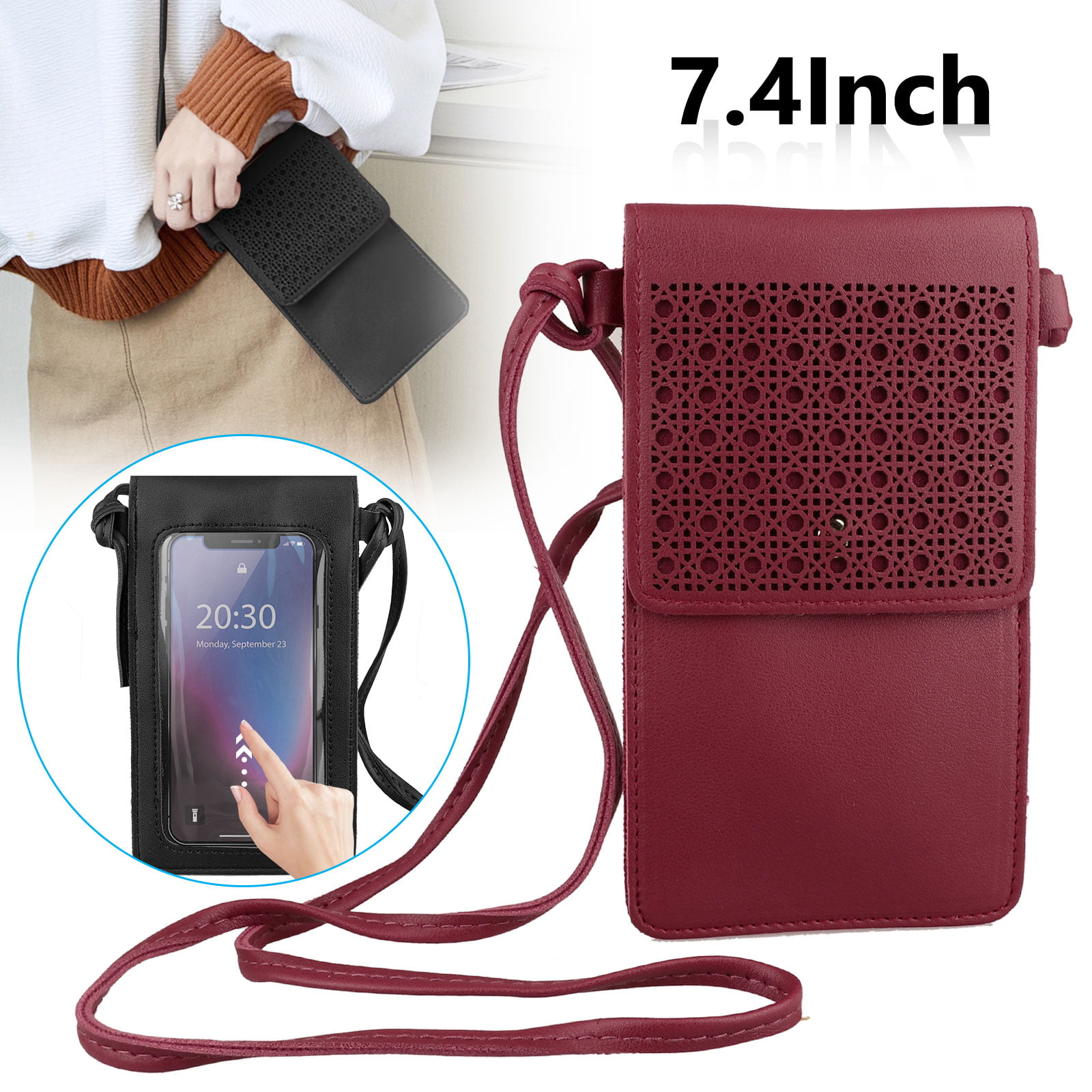 EEEKit Cell Phone Purse & Wallet Small Crossbody Bag Leather Lightweight Roomy Pockets Bags ...