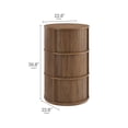 thumbnail image 4 of Coffee Sofa Side End Table, round, Walnut Brown, Wood, Living Room Lounge Cafe Lobby Hospitality Restaurant, Modern Contemporary, HB37995, 4 of 11