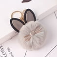 thumbnail image 3 of 2pcs Puff Ball Key Rings Keyring For Women Bag Purse Car Keyring, 3 of 5