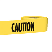 Empire Caution Barricade Tape, "Caution" Text, 3" x 1000ft, Yellow/Black -EML771001