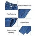 thumbnail image 6 of Happy Cherry Kid Denim Pants Elastic Waist Boy Baggy Jeans Trousers Wide Leg Teen Cargo Pants Loose Streetwear with Pocket 10 Years, 6 of 7