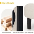 thumbnail image 3 of Canddidliike Mid-Century Modern Accent Chair, Upholstered Armchair Living Room Chair, Barrel Teddy Velvet Chair with Ottoman for Living Room Bedroom, Beige, 3 of 8