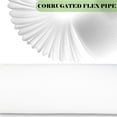 thumbnail image 4 of HXXF 2 Pack Rain Gutter Downspout Extensions Flexible,Drain Downspout Extender Connector 21"-60",Screws for Included,White, 4 of 6