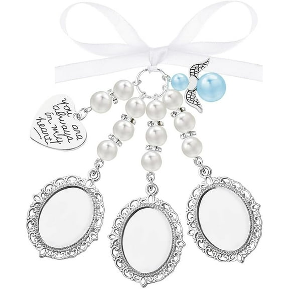 Bridal Wedding Bouquet Photo Charm Bouquet Charms for Wedding Memory 3 Pictures You Are Always In My Heart Charm Memorial Photo Charms for Bouquet