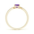 thumbnail image 2 of ANGARA Natural Solitaire Oval Amethyst Bypass Ring with Pave Diamonds in 14K Yellow Gold for Women (Size-7x5mm) | February Birthstone, Anniversary, Jewelry Gift for Women | Natural Amethyst Ring, 2 of 8