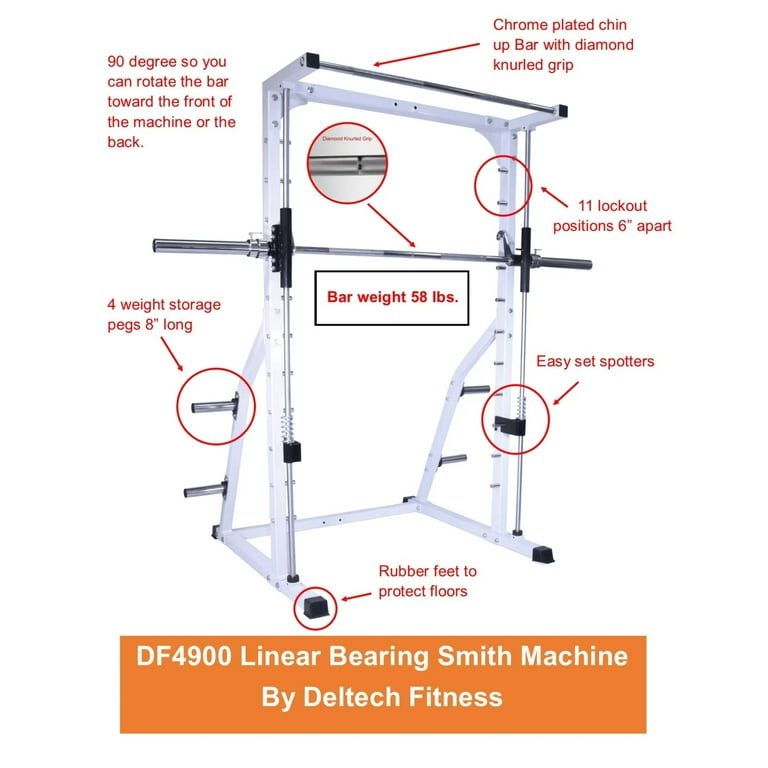 Linear bearing smith best sale machine by deltech fitness