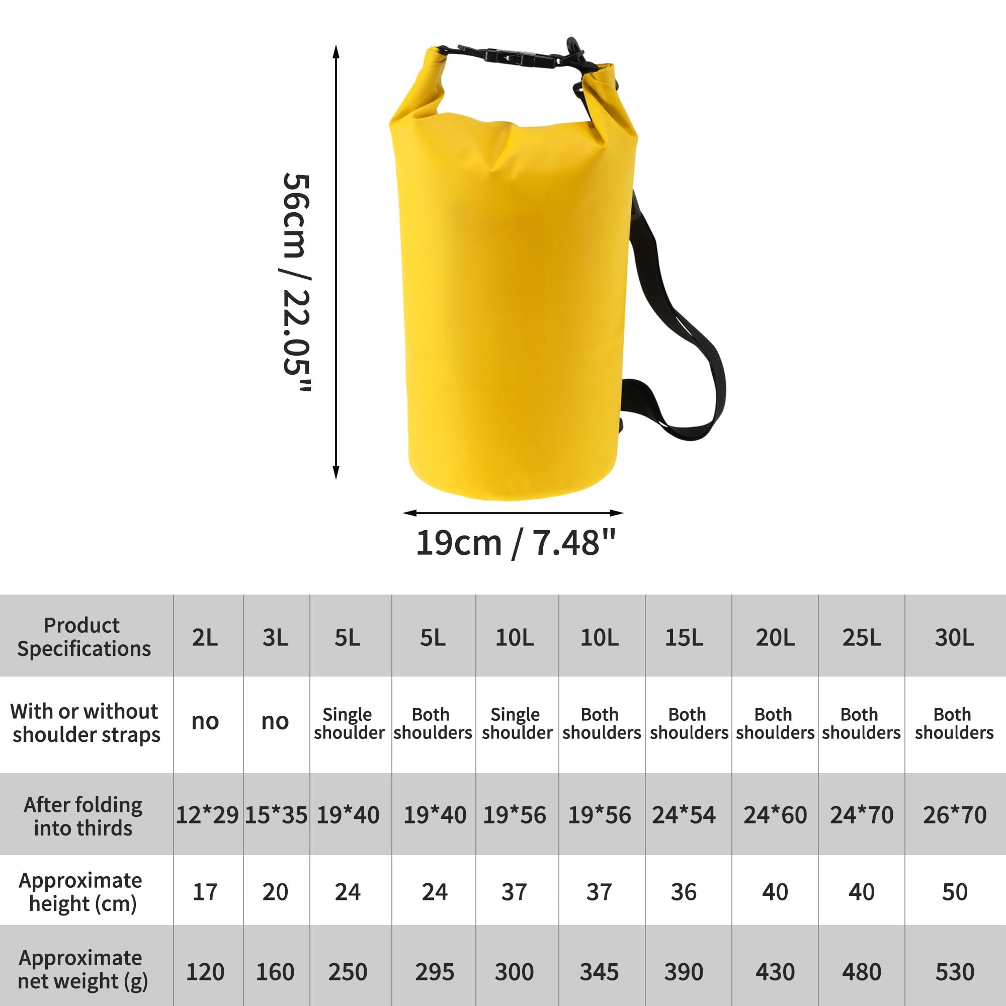 Unique Bargains Durable Waterproof Dry Bag Yellow Pattern 1