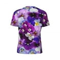 thumbnail image 6 of T Shirt For Men Purple Flower Power T-Shirt Pretty Floral Hippie Sportswear T-Shirts Short Sleeve Qu, 6 of 7