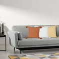 thumbnail image 4 of Ox Bay 20" x 20" Hand-Woven Orange Solid Organic Cotton Pillow Cover, 4 of 11