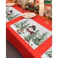 thumbnail image 4 of Christmas Snowman Placemats Set of 6 Winter Christmas Tree Cardinals Grey Heat Insulation Washable Place Mats, Rustic Non-Slip Table Mats for Dining Table Party Kitchen Decor,13x19 Inch, 4 of 4