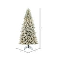 thumbnail image 3 of Vickerman 9' x 51" Flocked Jackson Pine Artificial Pre-Lit Christmas Tree, Warm White Lights., 3 of 6