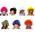 thumbnail image 5 of Douhoow Women Furry Fisherman Hat Solid Color Winter Cap Chic Bucket Hat, 5 of 5