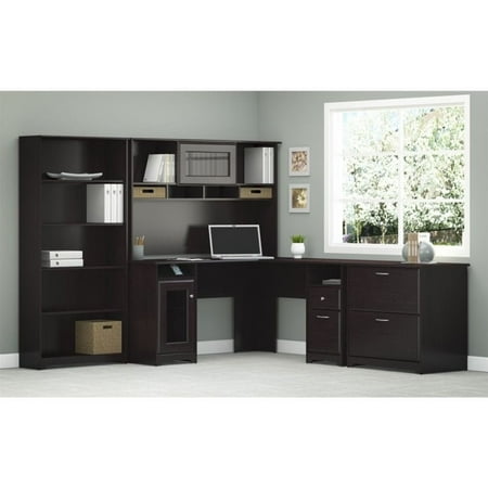 Bush Furniture Cabot L Shaped Desk With Hutch Office Suite In