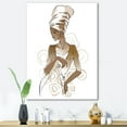 thumbnail image 2 of Abstract African American Woman Portraits 8 in x 12 in Painting Canvas Art Print, by Designart, 2 of 4