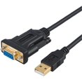 thumbnail image 1 of [2-Pack] USB to RS232 Adapter with PL2303 Chip 6.6 FT, USB 2.0 to RS232 Female DB9 Serial Converter Cable for Cashier Register, Modem, Scanner, Digita, 1 of 4