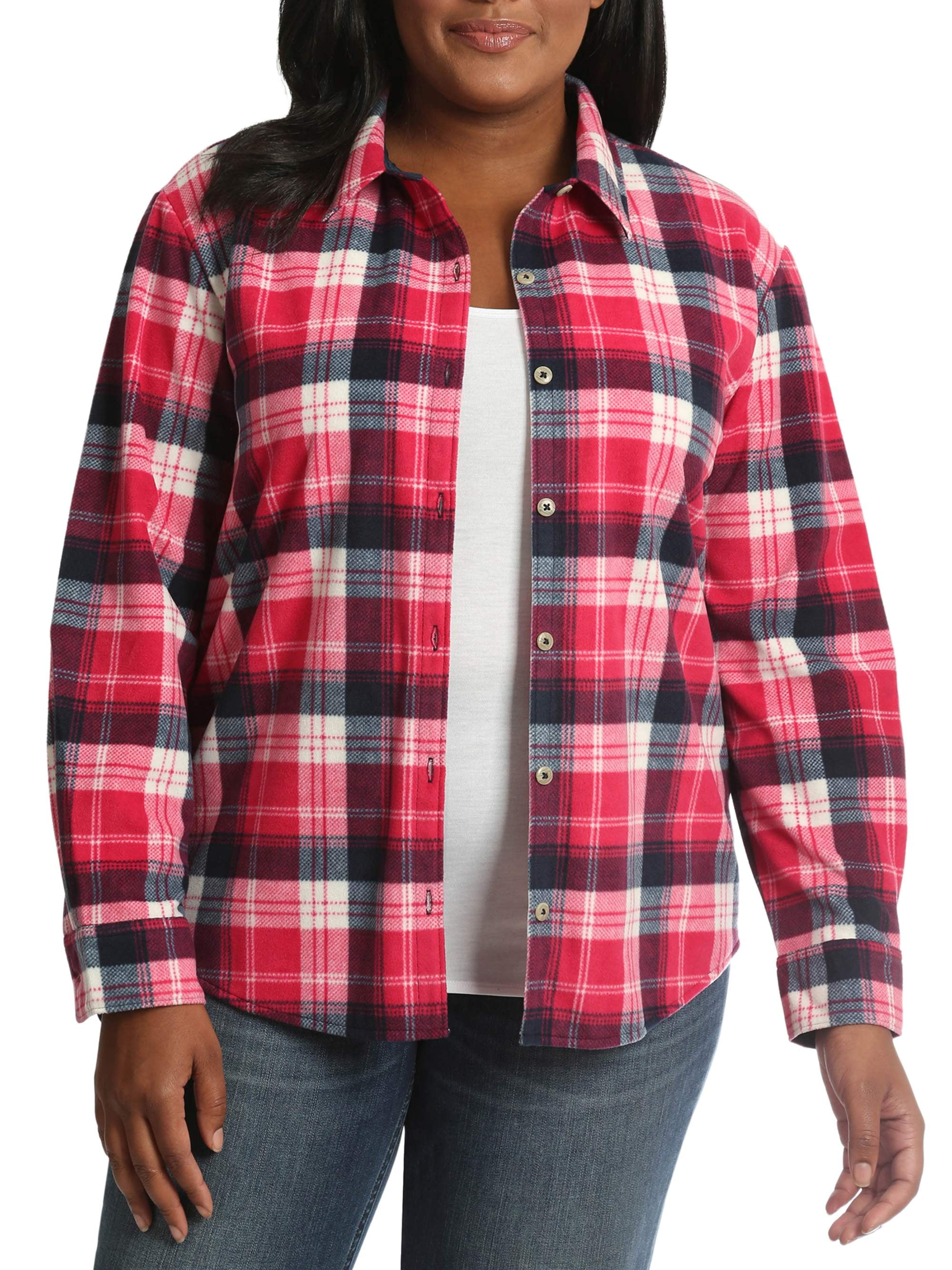 Long Sleeve Knit Fleece Shirt - Walmart 