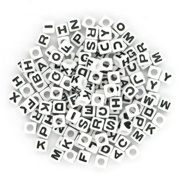Black & White Alphabet Beads by Creatology™, 6.5mm