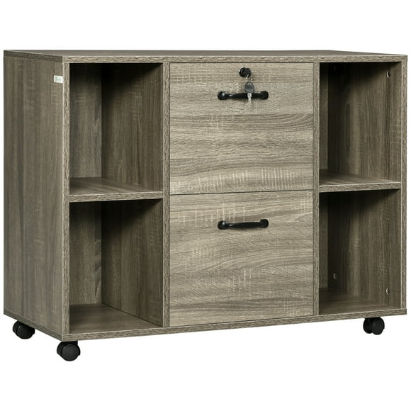 Vinsetto Armoire Mobile avec Tiroir Verrouillable pour Bureau à Domicile
